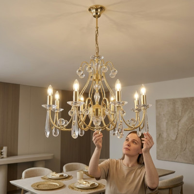 Luxury ceiling lamp chandelier ceiling light gold crystal