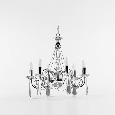Silver Lustrous Hanging Crown Lamp Chandelier Decorative Lamp Modern Art