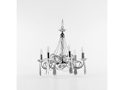 Silver Lustrous Hanging Crown Lamp Chandelier Decorative Lamp Modern Art
