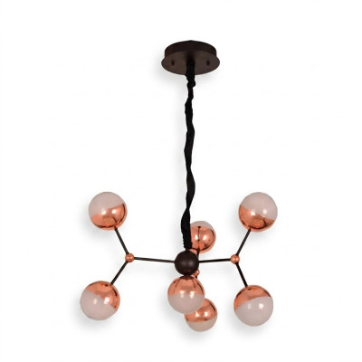 Round chandelier ceiling lights crown golden design modern style