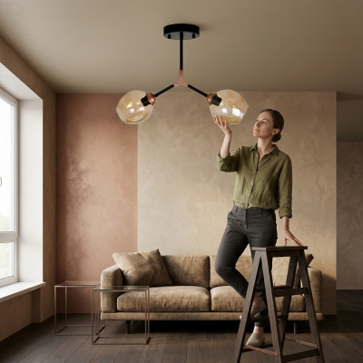 Ceiling light chandelier crystal ceiling lamp lamps glass gold modern