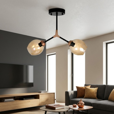 Ceiling light chandelier crystal ceiling lamp lamps glass gold modern