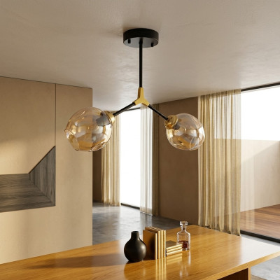 Lamps, chandeliers, ceiling lights, crystal light fixtures, ceiling lamp, glass, gold, modern