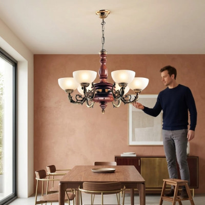 Ceiling chandelier ceiling lamp lights brown classic
