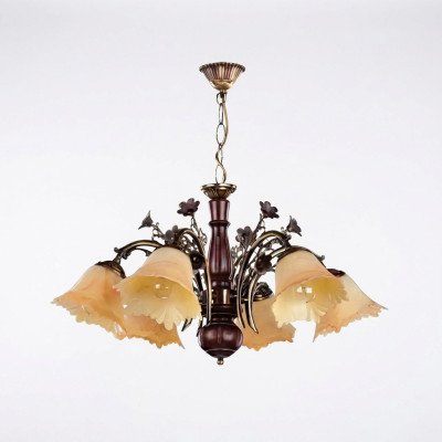 Ceiling lamp flowers ceiling chandelier chandelier glass lamp beige