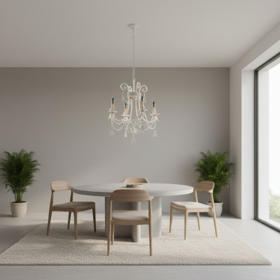 Luxury Ceiling Chandelier Pendant Light Ceiling Lamp Lights Beige Style