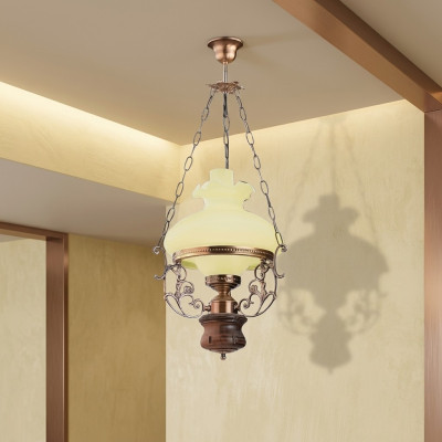 Ceiling lamp, lamp, ceiling chandelier, chandelier, glass, beige, baroque.