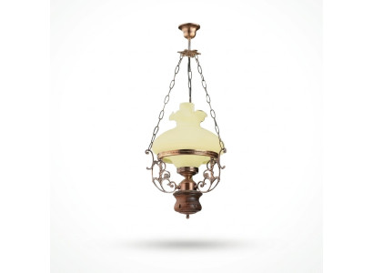 Ceiling lamp, lamp, ceiling chandelier, chandelier, glass, beige, baroque.