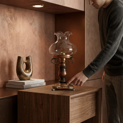 Table lamp table light lamp lights luxury brown lamps table glass