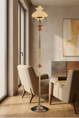 Floor lamp standing lamp stand luxury lights lamp lamp gold glass 185 cm.