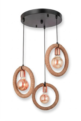 Chandelier Ceiling Light Lamp Glass Brown Modern