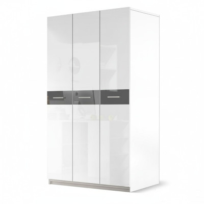 Wardrobe Wardrobes Closet High Gloss Closets Children's Room Grey New
