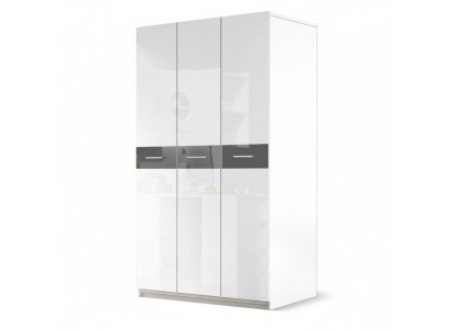 Wardrobe Wardrobes Closet High Gloss Closets Children's Room Grey New