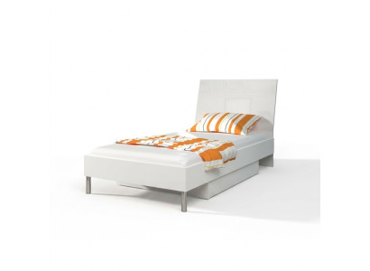 Beds White Wood Design Single Bed High Gloss Single Children's Room Bed Girl