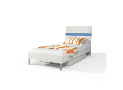 Beds Blue Wood Design Single Bed High Gloss Single Children's Room Bed Girls