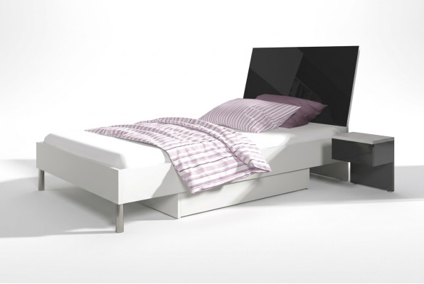 Children's room bed single bed youth room black wood bedroom beds new