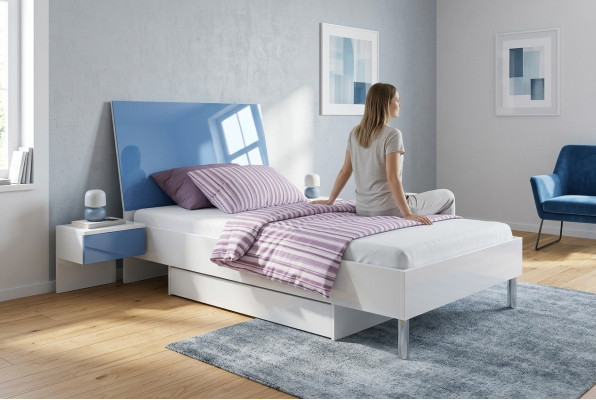 Children's room bed bedroom beds single bed single youth room blue boys