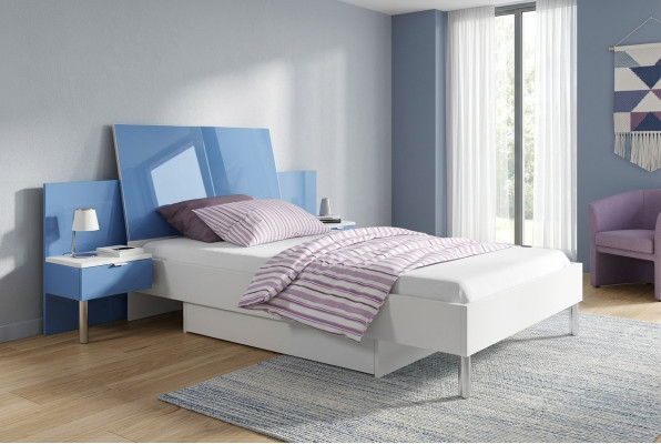 Children's room bed bedroom beds single bed single youth room blue boys