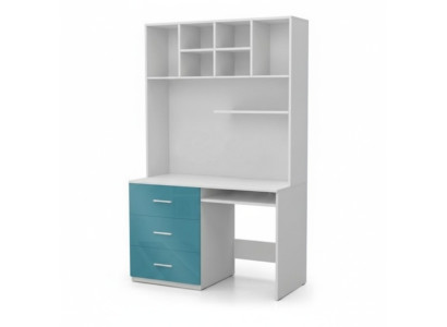 Office desk with drawers, PC desk, modern style, 2-piece desk cabinet tables