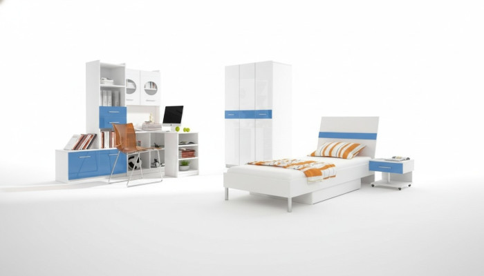Children's room set table bed wardrobe dresser 5-piece complete youth room