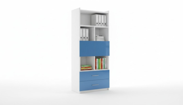 Wardrobe for youth room shelf bookcase furniture blue shelf bookshelf single unit