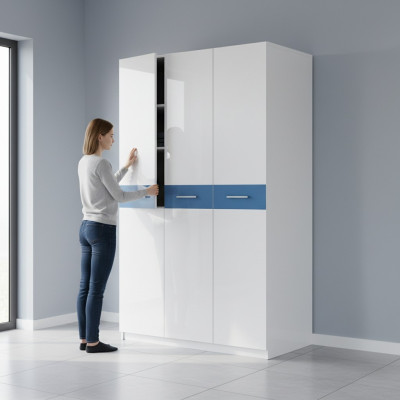 Wardrobe cabinet for youth rooms furniture design youth bedroom blue