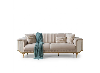 Luxury three-seater sofa couch modern couches textile fabric sofas 234cm