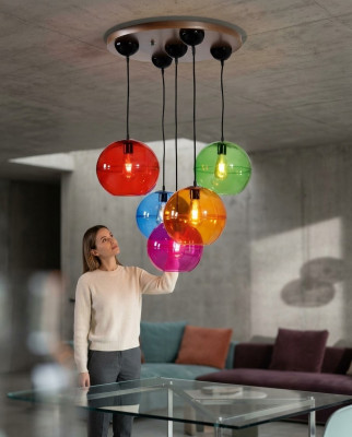 Design light ceiling lamps modern silver wall lamp chandelier colorful chandelier