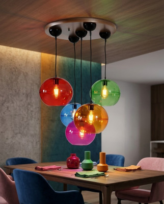 Design light ceiling lamps modern silver wall lamp chandelier colorful chandelier