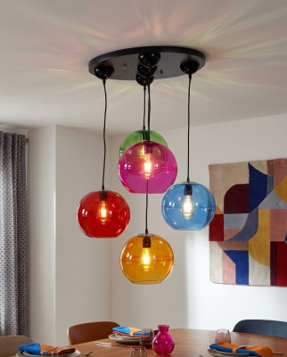 Design chandelier ceiling lamps modern silver wall lamp colorful chandelier