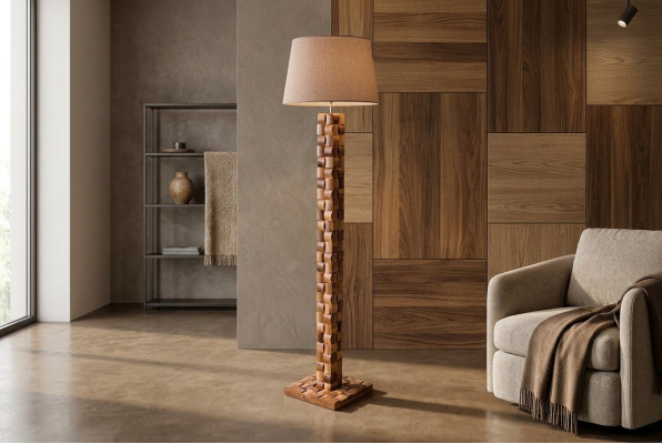 Floor lamp stand-up lamp stand standing lights lights lamp brown furniture light new