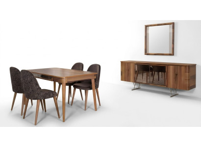 Complete Sets Dining Room Set Dining Table 6x Chair Suite Table Group 7-piece Set