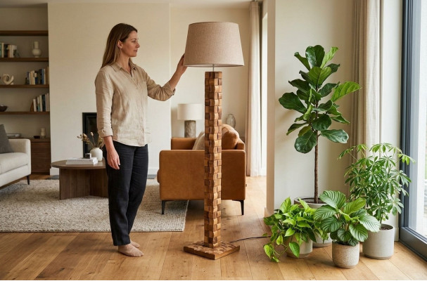 Floor lamp floor lamp stand stand lights lamps brown modern lamp furniture new