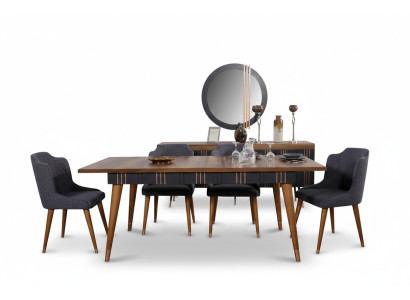 Table dining table wood tables style furniture Italian luxury 160 x 90 wooden tables