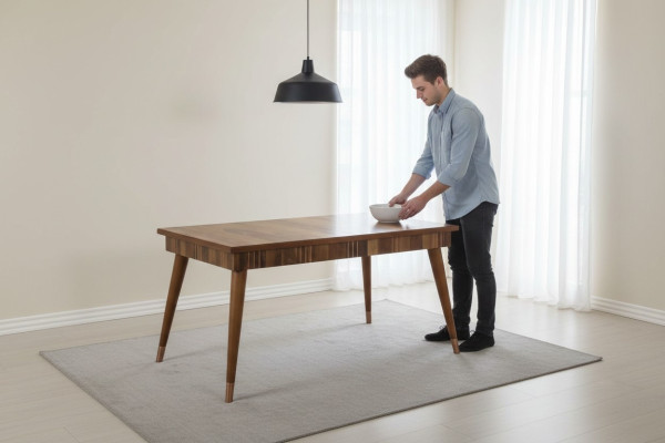 Dining table wood tables style furniture table Italian luxury 160 x 90 wood tables