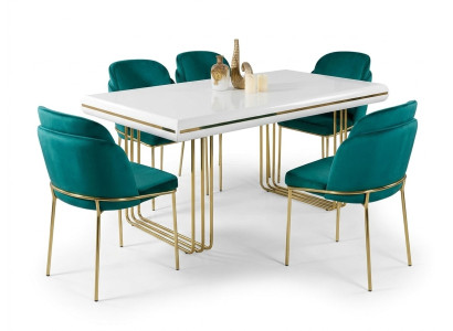 Luxury dining table table dining room tables metal design kitchen table white gold wood