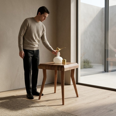 Side table wood tables modern couch table coffee table Italian furniture