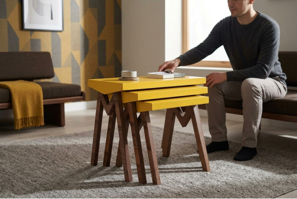 Coffee table, side table, tables, living room table, tables, wooden tables 3-piece set.