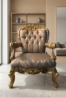Armchair Luxury Upholstery Designer Fabric 1-Seater Upholstered Seat Single Furniture New