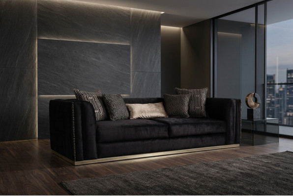 Three-seater modern couch furniture upholstery new luxury sofa design new