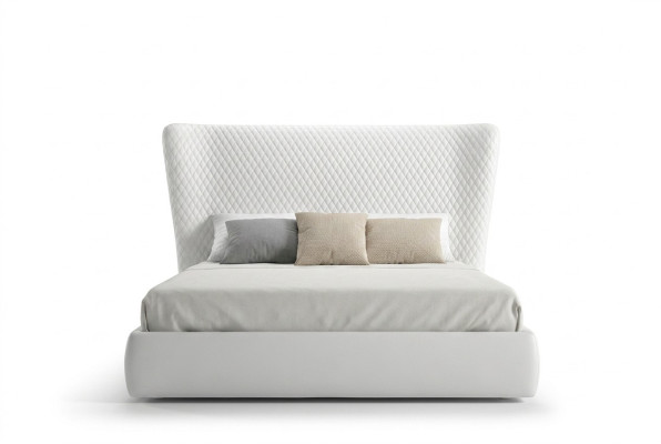 Bed frame Furniture Design Double Bed Luxury Bedroom Wood Faux Leather Bed New