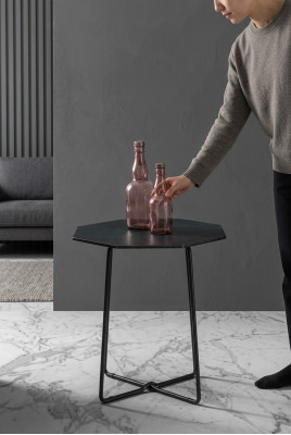 Side table stainless steel side table table living room coffee tables matte black