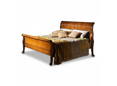 Bed Brown Bedroom Wooden Furniture Textile Design Hotel Beds Art Deco Style New