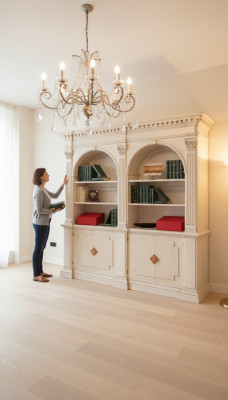 Living room bookcase library shelf book cabinets sideboard solid wood