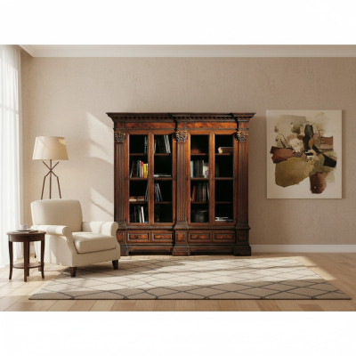Medieval style cabinet showcase Italian furniture cupboards solid shelf