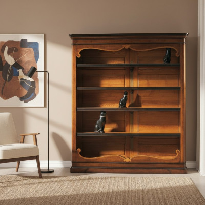 Massive shelf bookcase wood cupboard Italian furniture cabinets shelves new