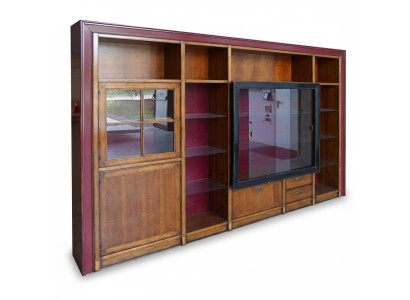 Built-in cabinet shelf display case XXL cabinets living room wall glass cabinet extension wall wood