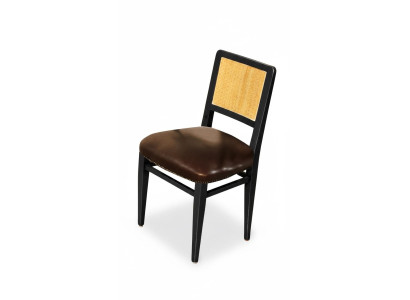 Dining chair luxury Art Deco chairs leather design wooden chair Italian furniture