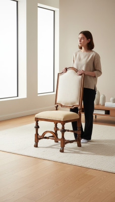 Chair 1-seater armchair wood luxury class furniture design wooden dining room reclining chair new