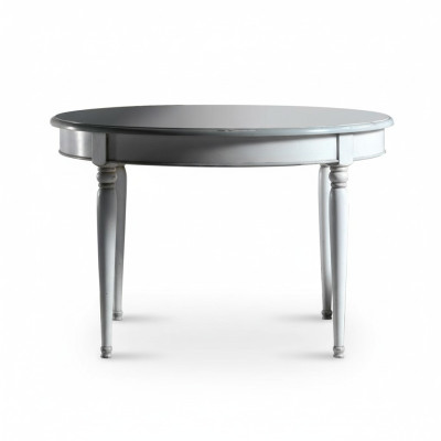 Round dining table dining room tables furniture decor wooden table white Italy